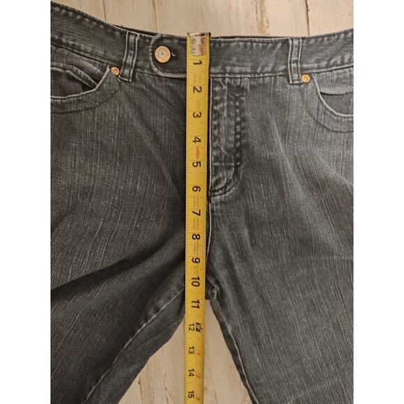 Talbots Capri Jeans Womens Size 10 Stretch Straight Leg Midrise Button Tab - Picture 9 of 9
